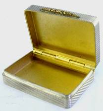 QUALITY ENGLISH SOLID STERLING SILVER & GOLD SNUFF BOX 1997 GALLAGHER 45g