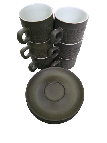 Vintage denby chevron coffee - vintage,