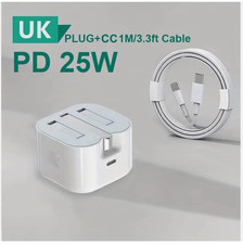 GENUINE ORIGINAL Apple iPhone Charger Type C 25w Pd Plug Adapter