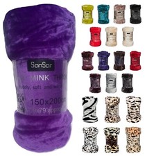 Faux Fur Mink Throw Blanket