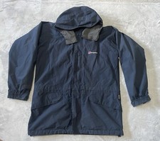 Berghaus Goretex Coat Jacket Waterproof Navy Blue Hooded Size Medium Large