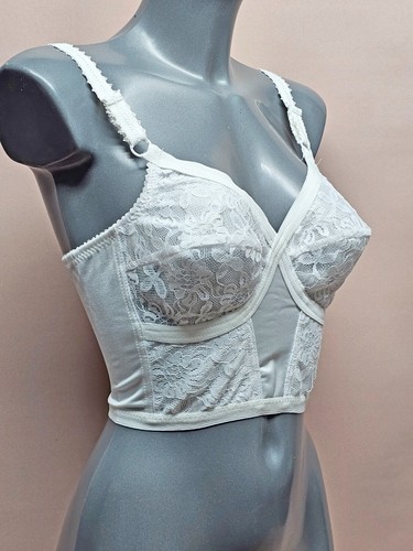 Longline bra 46d white wire - white,