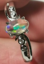 Mexican fire opal ring r333