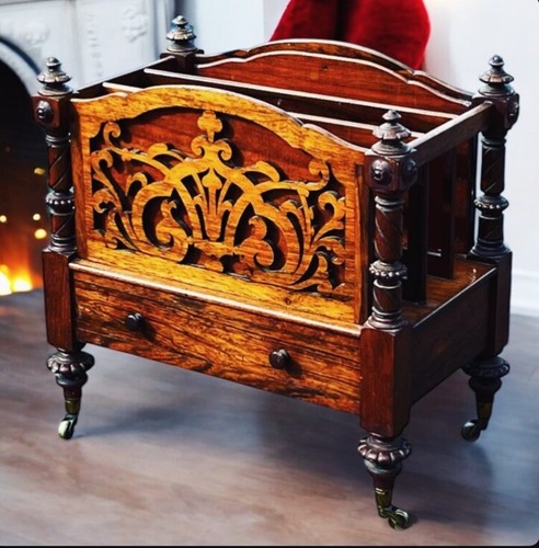 Victorian rosewood canterbury - victorian,
