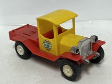 Marx Toys Tomato Wagon Plastic Truck Red & Yellow Approx 6” Length Unboxed