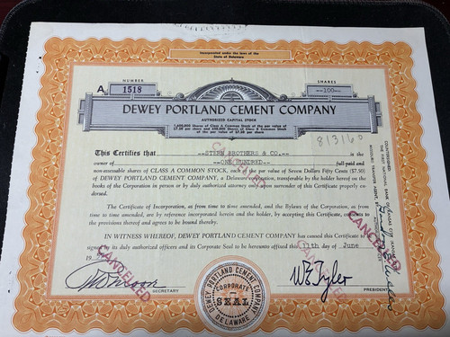 Dewey portland cement - portland, company