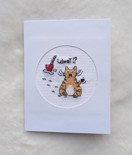 Handmade cross stitch - stitch, card