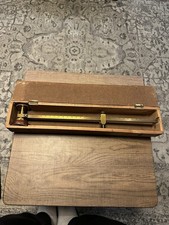 bush & chipper london vintage brass circular glass cutter cutting tool cased