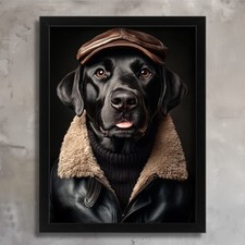 Black Labrador Wall Art Print