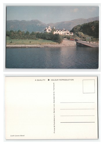 Postcard loch leven - loch, hotel