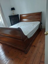 Antique Mahogany King Size Sleigh Bed Frame