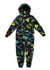 Gaming Poop Emoji Hooded Fleece Boys Onesie.  Various Ages.  NEW