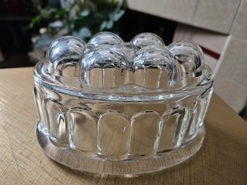 Vintage jelly mould clear - mould,