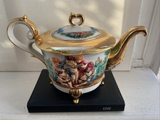 Vintage Capodimonte Cherub Tea Pot. Made In Italy Excellent Condition .