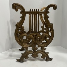 Vtg Gold Tone Harp Lyre Music