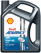 Shell Advance 4T Ultra 10W40 Synthetic 4 Stroke Motorcycle engine oil 4L