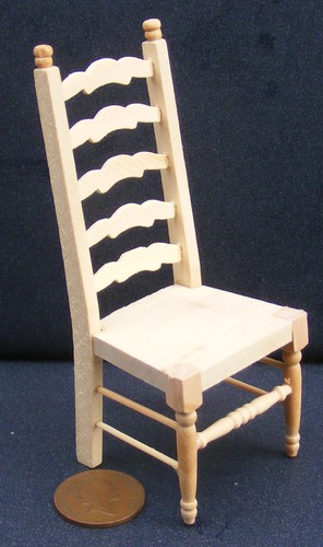 Dolls house wooden chair - dolls,