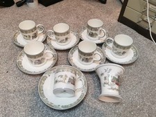 Wedgewood Chinese Legend Tea Set, 7 Cups And Saucers, 1 Sugar Bowl