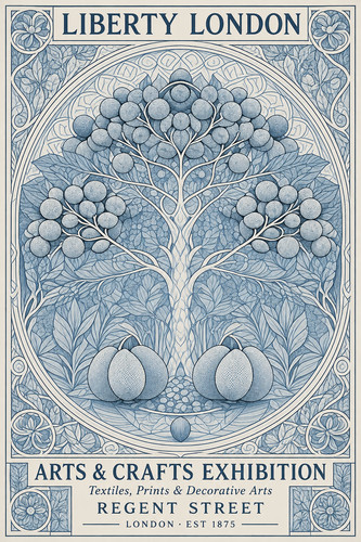 Liberty london floral poster - liberty,