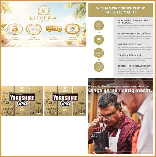 Yorkshire gold tea bags - gold,