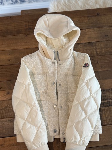 Moncler girls ivory - tweed, &