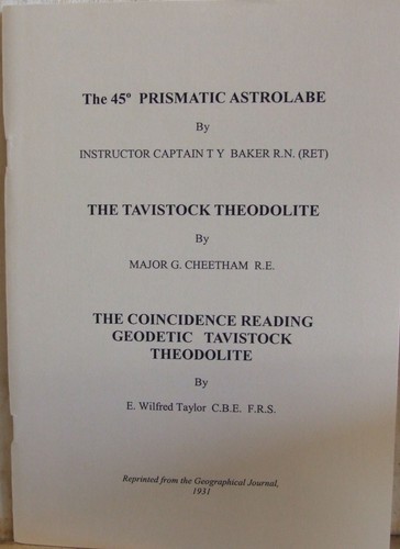 Tavistock theodolite articles - tavistock,