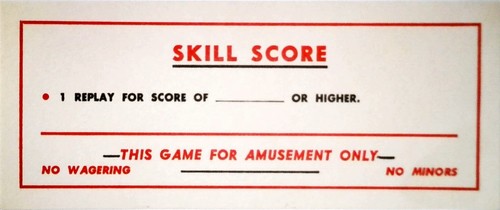 Skill score pinball arcade - score,