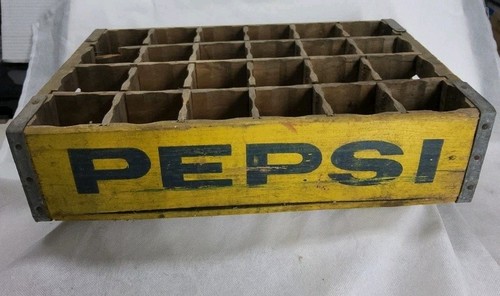 Vintage pepsi wooden - wooden, bottle