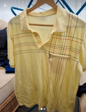Damart Yellow Tshirt  with zip pocket Size L