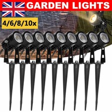 4-8 Pack LED Garden Spike Lights Outdoor Spotlights Mains Powered Landscape Lamp