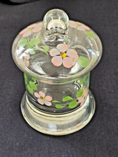 Hand Painted Glass Jar with