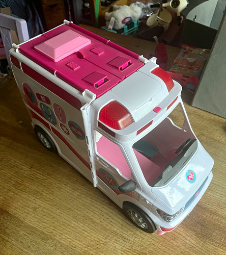 Barbie ambulance vehicle - barbie,