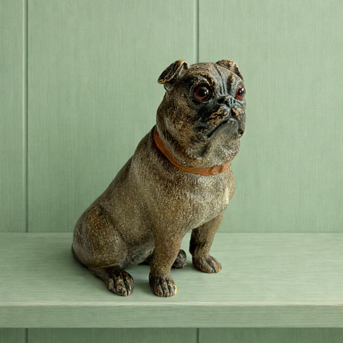 19th century pug dog - pug, figure