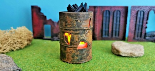 Burning barrel drum with - barrel,