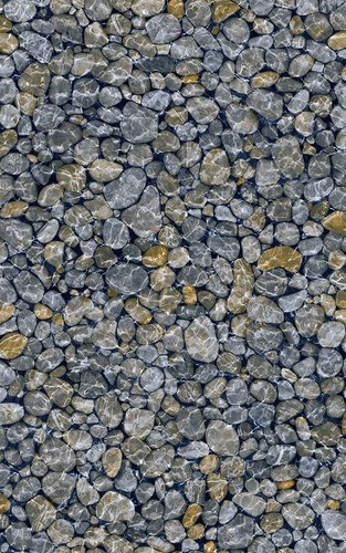 2mx45cm water stones grey - water,
