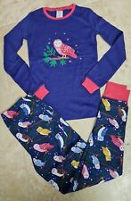 MINI BODEN GIRLS NAVY OWL Snug Long Pyjamas BRAND NEW