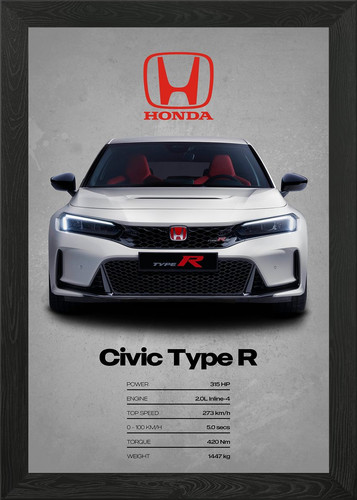 Honda civic type poster - honda,