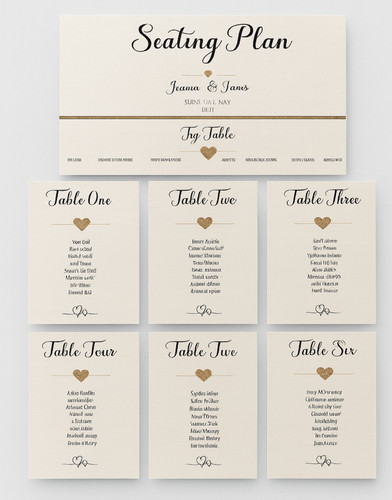 Wedding table seating - table,