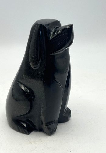 Vintage black obsidian - vintage, carved