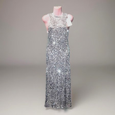 Ladies ZARA Silver Sequin Maxi