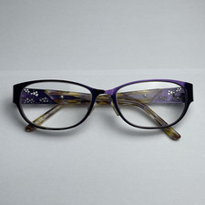Specsavers Mira Eyeglasses Glasses Frames Purple Oval Full Rim Cat Eye 53-16-135