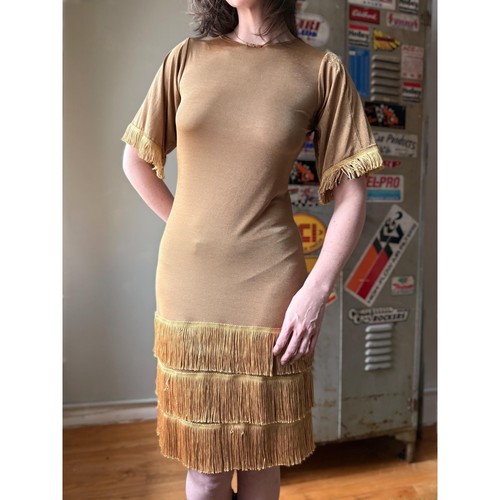 Vintage 70s metallic fringe - vintage,