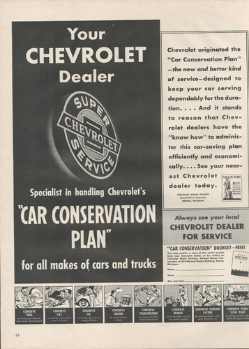 1942 chevrolet automobile - chevrolet,
