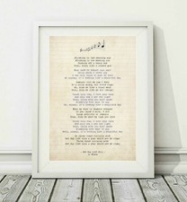 Elbow - One Day Like This - Song Lyric Art Poster Print - Sizes A4 A3
