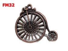 NEW steampunk goth copper penny farthing bicycle fridge magnet