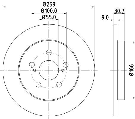 Mintex brake disc set - disc,