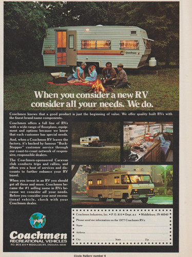 1977 vintage coachmen retro - vintage,