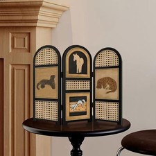 Mini Folding Screen 30 x 25 cm Small Elegant Arts Decorative Collectible Accents