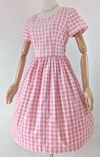 Vintage 1950s Pink White
