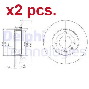 Pcs rear brake disc rotos - brake,